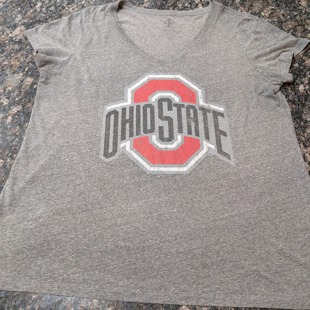Recycled Karma Gray Ohio State Tee